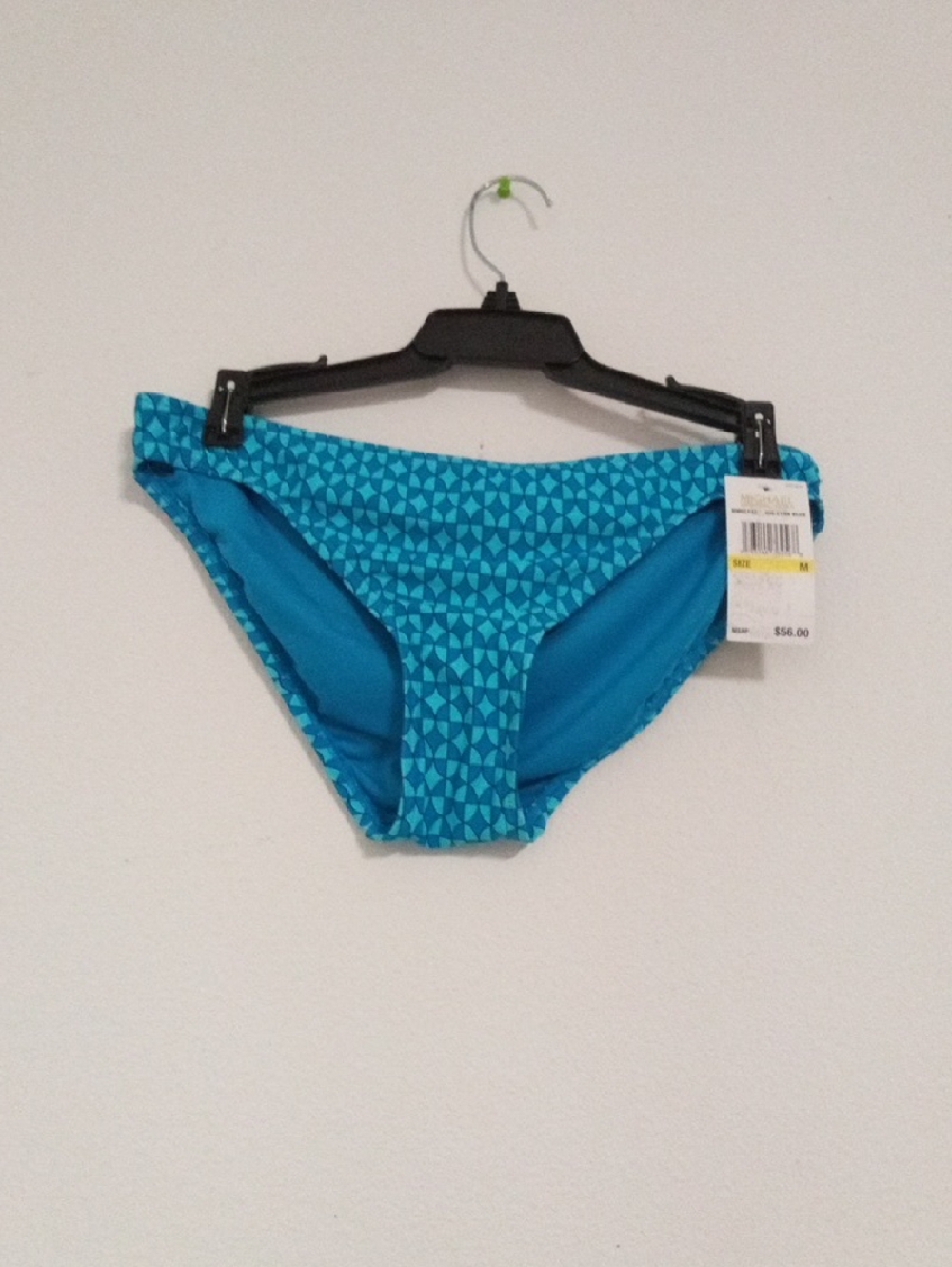 Spectacular BNWT Turquoise Geo Print MICHAEL KORS Bikini Bottoms